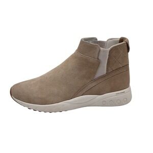 Reebok Shoes Mens Size 10 Beige Suede Ortholite Comfort Slip On DMX Foam Casual